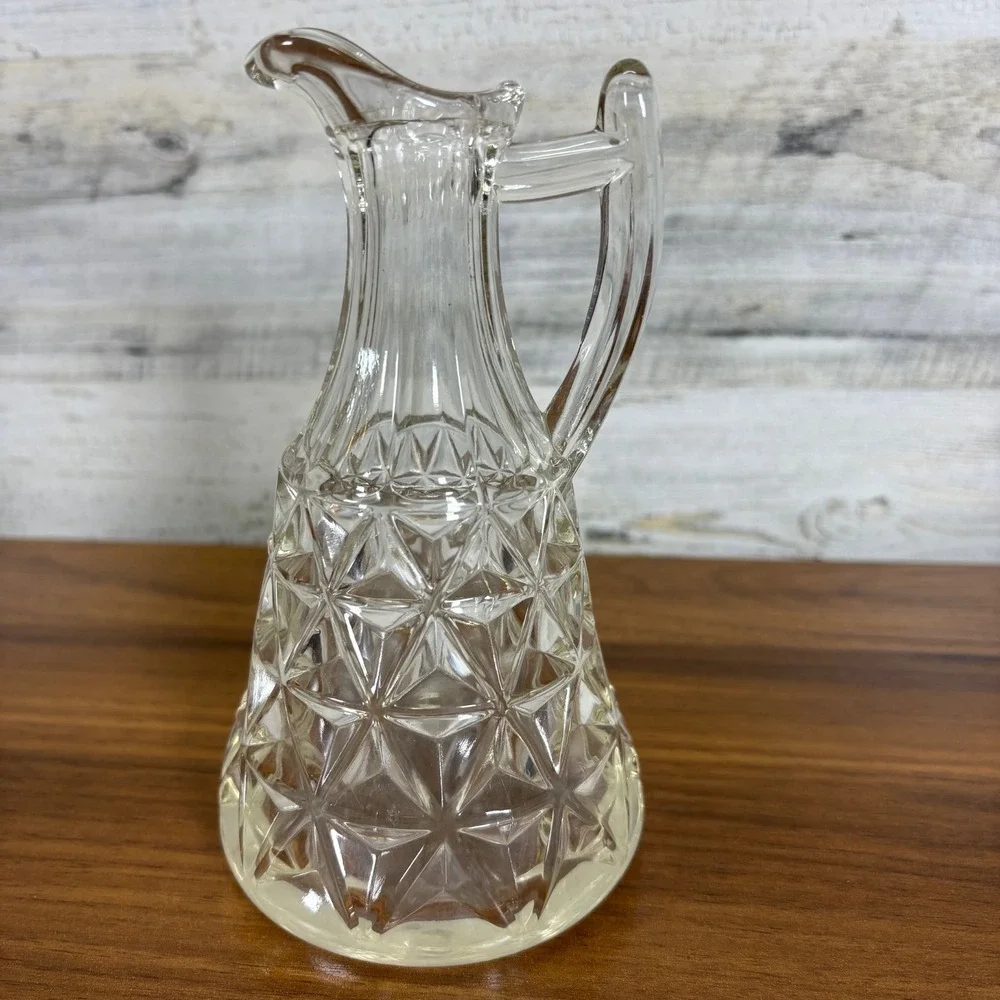 Vintage‎ Fostoria American Glassware  American Pattern Cube Vinegar Pitcher 6.5